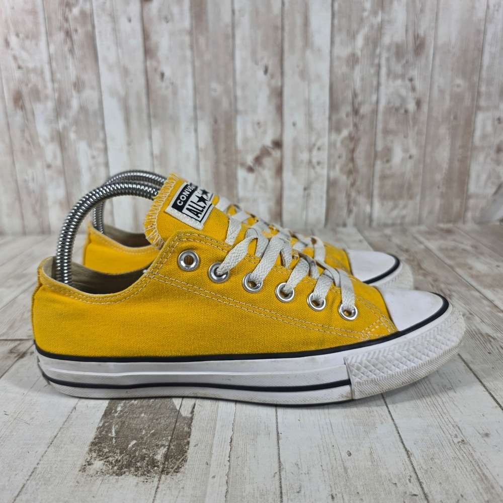 Converse Chuck Taylor All Star Low Top Sneakers Yellow Womens 7 Mens 5 130129F